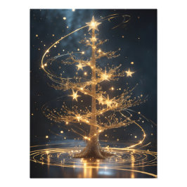 Foto Lumina Arbor – Ethereal Golden Tree Poster