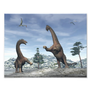 Foto Luta de dinossauros de Alamossauro - renderizaçã