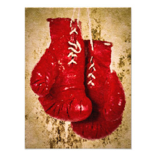 Foto Luvas de Boxe de Cor Vermelha Pintura