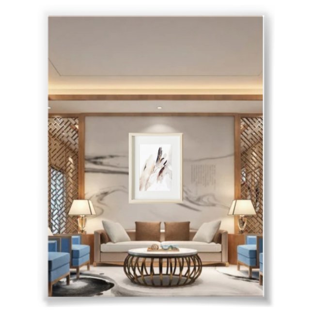 Foto Luxo abriga pintura em parede. Com preço alto (Frente)