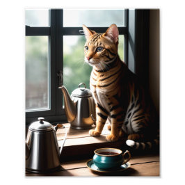 Foto Luxury Bengal Cat Portrait by Window