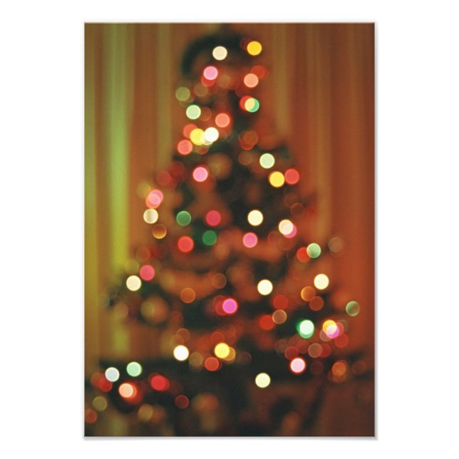 Foto Luzes de árvore de Natal desfocadas (Frente)