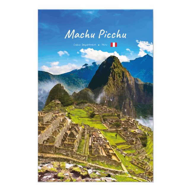 Foto Machu Picchu, Peru - Ruínas da Cidadela Inca (Frente)