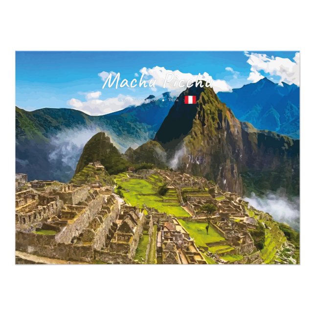 Foto Machu Picchu, Peru - Ruínas da Cidadela Inca (Frente)