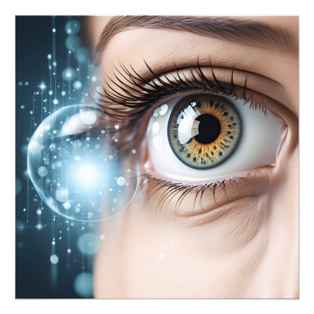 Foto Macro de olho feminino (Frente)