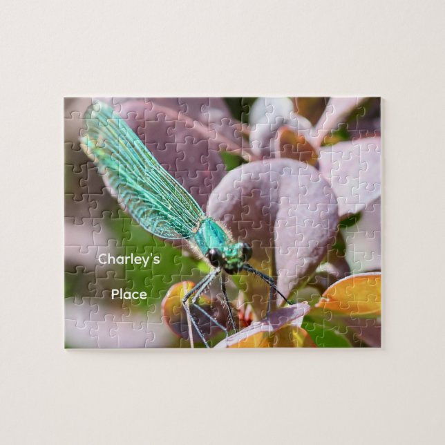 Foto Macro Libélula Quebra-Cabeça Personalizado (Horizontal)