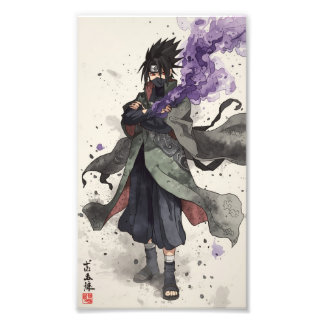 Foto Madara Uchiha – Cinematic Watercolor Wallpaper