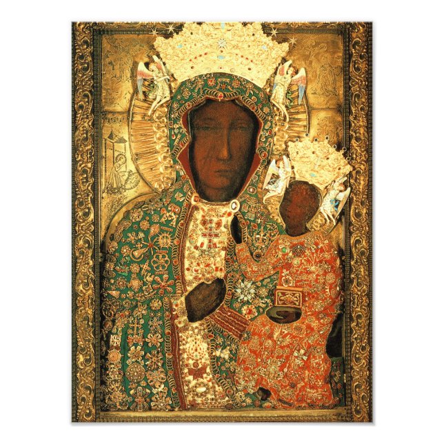 Foto Madona Negra e Criança Nossa Senhora de Czestochow (Frente)