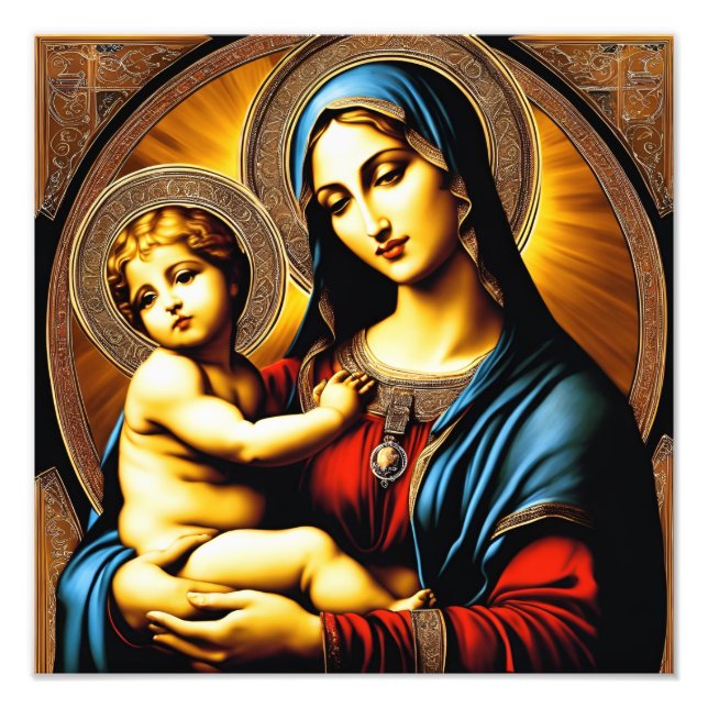 Foto Madonna com uma criança (Frente)