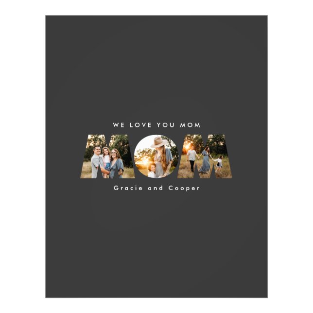 Foto Mãe 3 dia de as mães branco preto elegante moderno (Frente)