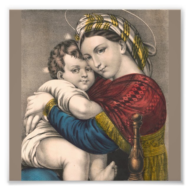 Foto Mãe casado com Jesus bebê (Frente)