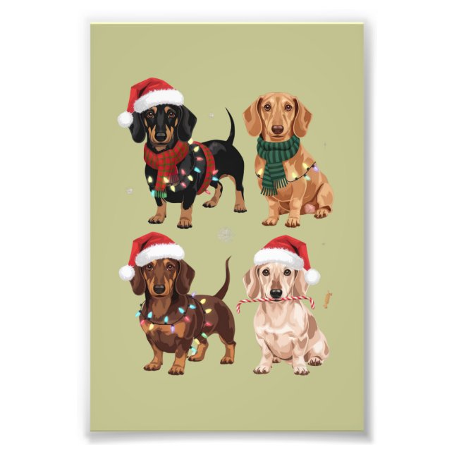 Foto Mãe de cachorro Dachshund amante do Natal presente (Frente)