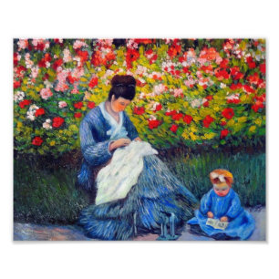 Foto Mãe e Criança Monet no Jardim