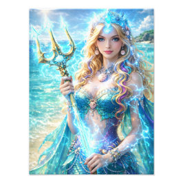 Foto Magische Meeres-Göttin – Ozean Fantasy Poster