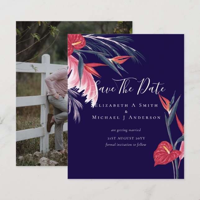 FOTO MAIS BARATA Salvar Datas Pampas Grass Tropica (Frente/Verso)