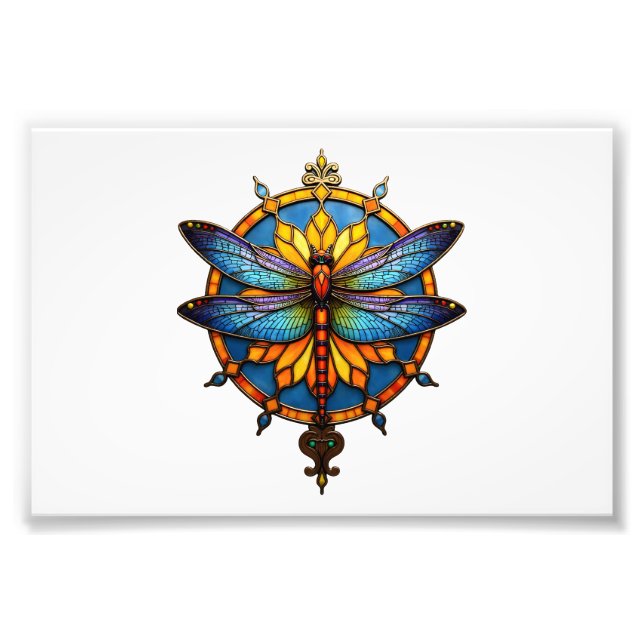 Foto Mandala Libélula Luminosa Geometria Sagrada Espiri (Frente)