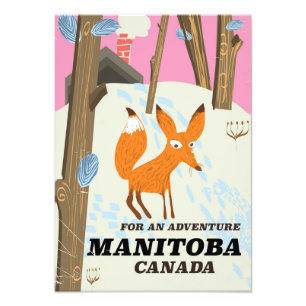 Foto Manitoba Canada vintage poster de viagens