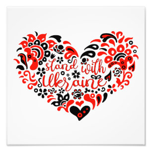 Foto Mantenha-se firme com a Ucrânia, com as letras e o