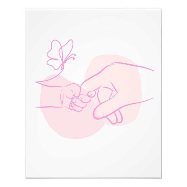 Foto Mão-bebê minimalista segurando dedo-pai (Frente)