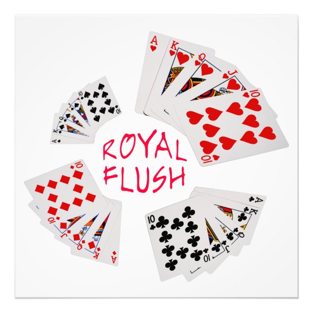 Foto Mãos Poker - Royal Flush (Frente)