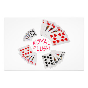 Foto Mãos Poker - Royal Flush