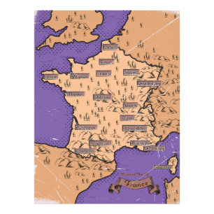 Foto Mapa Antigo da França