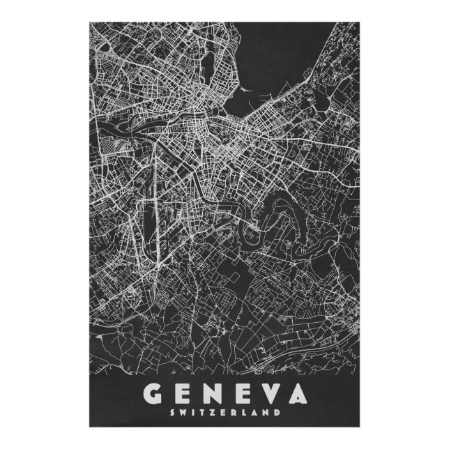 Foto Mapa Antigo de Genebra Suíça (Frente)