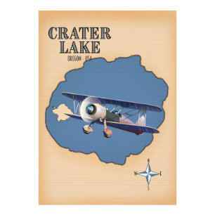 Foto Mapa antigo do Lago Crater Oregon EUA