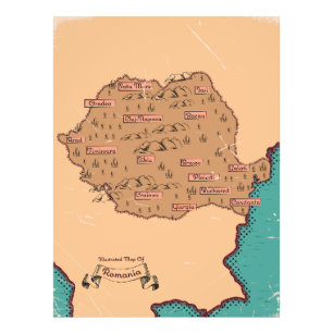 Foto Mapa Antigo dos Condados da Roménia