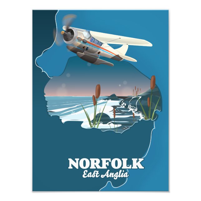 Foto Mapa da Ânglia Oriental de Norfolk  (Frente)