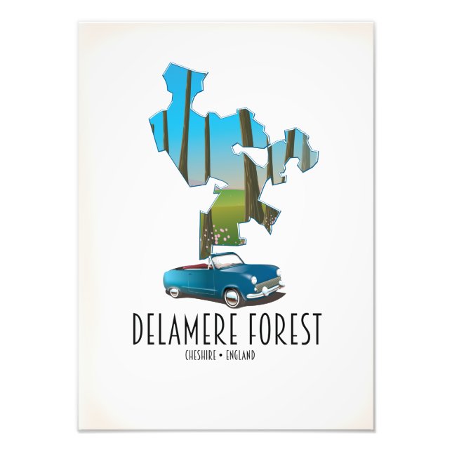 Foto Mapa da Delamere Forest Cheshire England (Frente)