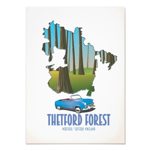Foto Mapa da floresta de Thetford norfolk suffolk engla (Frente)