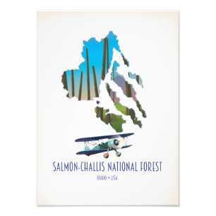 Foto mapa da Floresta Nacional Salmon-Challis