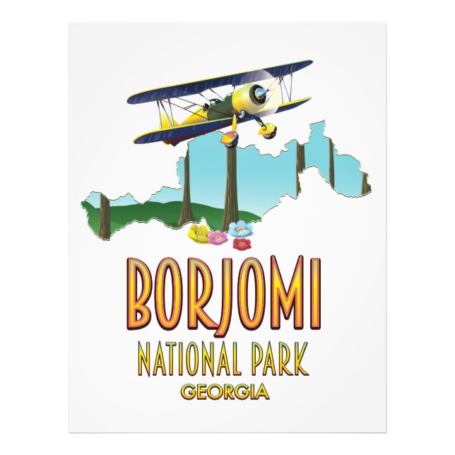 Foto Mapa da Geórgia do Parque Nacional Borjomi (Frente)