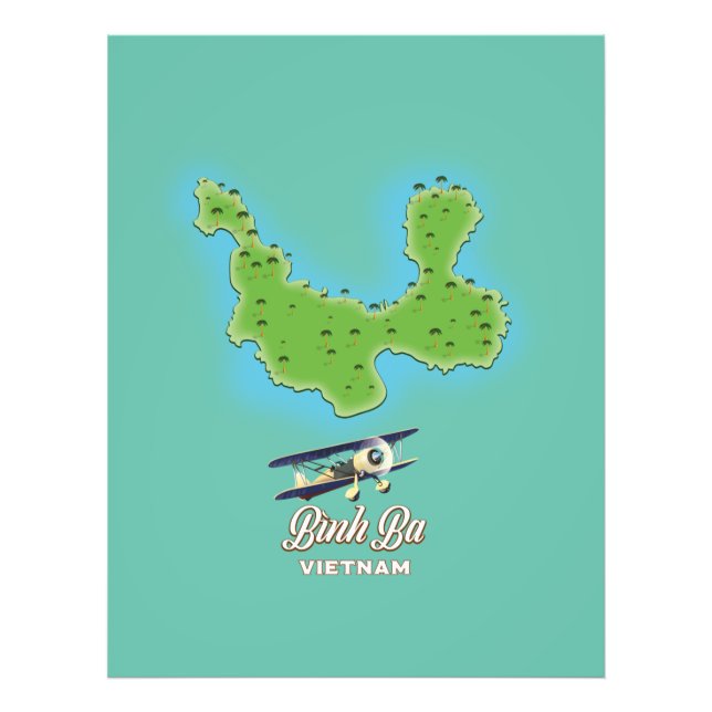 Foto Mapa da Ilha Bình Ba mapa Vietnam (Frente)