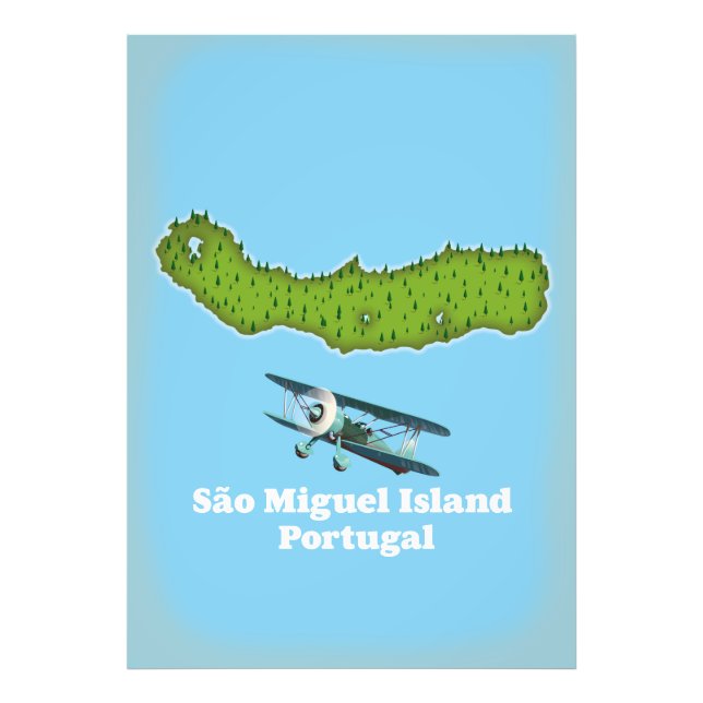 Foto Mapa da Ilha de São Miguel Portugal (Frente)