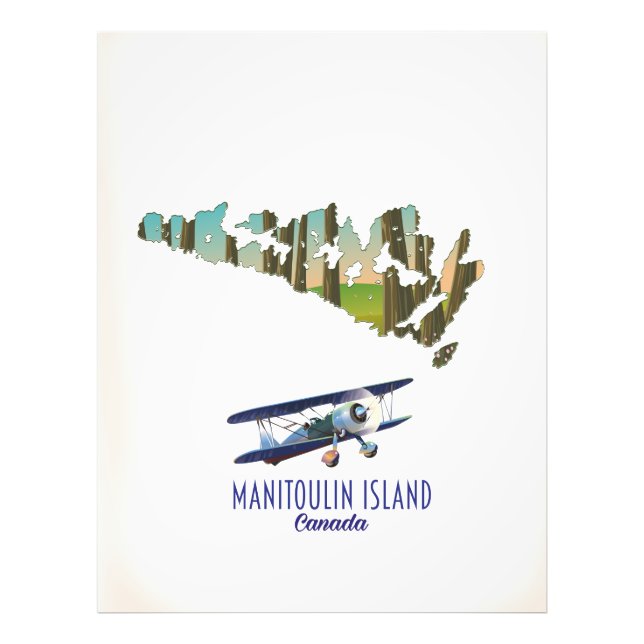 Foto Mapa da Ilha Manitoulin Canadá (Frente)