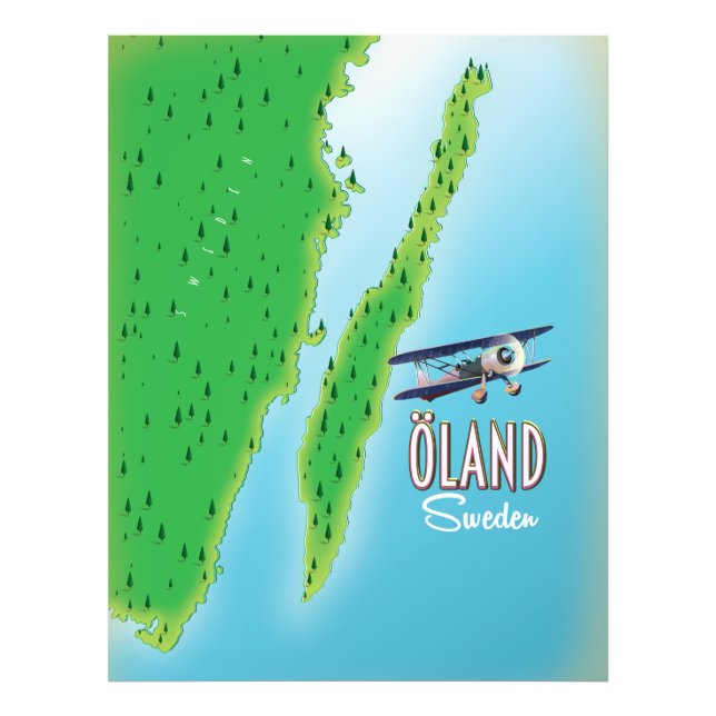 Foto Mapa da ilha Öland Suécia (Frente)