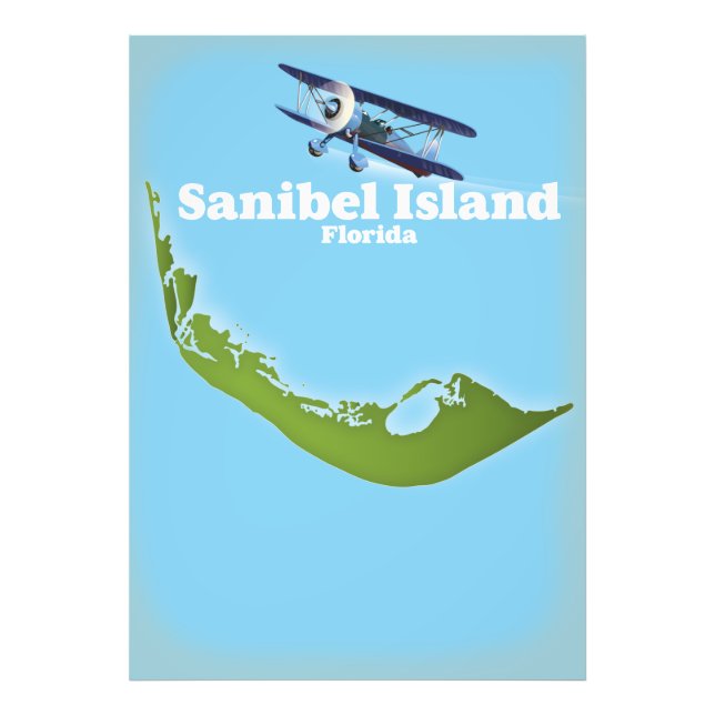 Foto Mapa da Ilha Sanibel Flórida (Frente)
