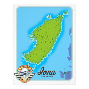 Foto Mapa da Iona Escócia