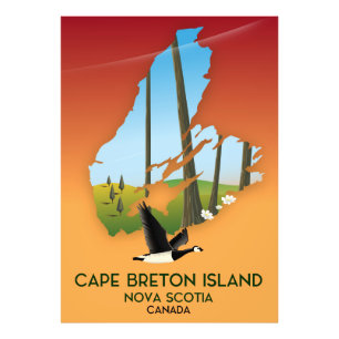 Foto Mapa da Nova Ilha de Cape Breton Scotia Canadá