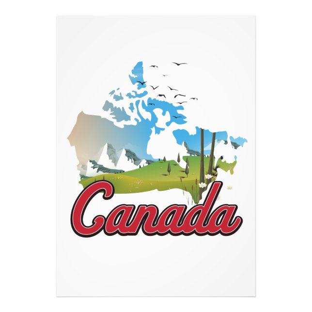 Foto Mapa da Paisagem do Canadá (Frente)