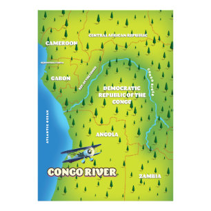 Foto Mapa da vinha linda do rio Congo