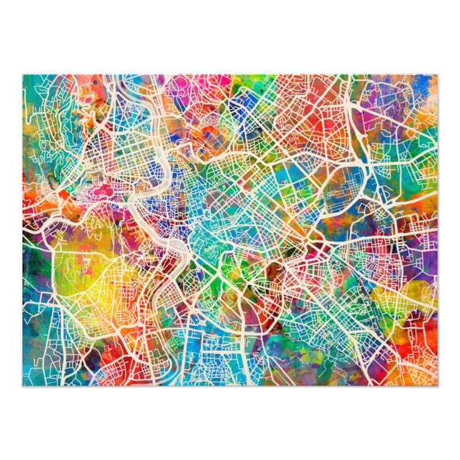 Foto Mapa das ruas de Roma Itália (Frente)