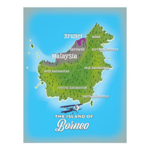 Foto Mapa de Bornéu