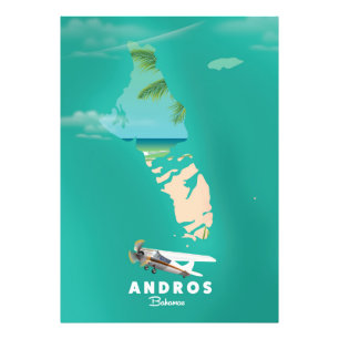 Foto Mapa de férias de Andros Bahamas.
