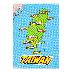Foto Mapa de Formosa Ilustrado com pop Art