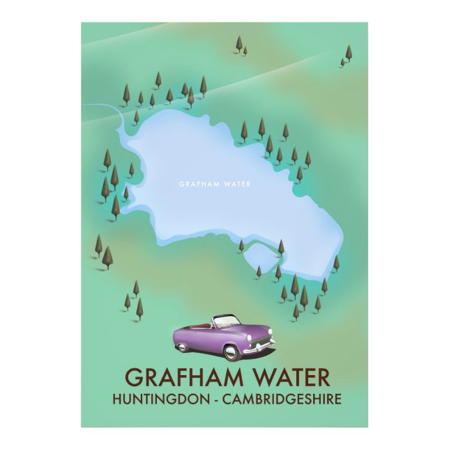Foto Mapa de Grafham Water Huntingdon Cambridgeshire (Frente)