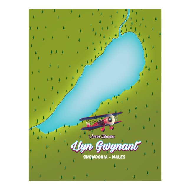Foto Mapa de Llyn Gwynant Snowdonia Wales (Frente)