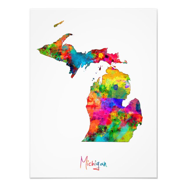 Foto Mapa de Michigan (Frente)
